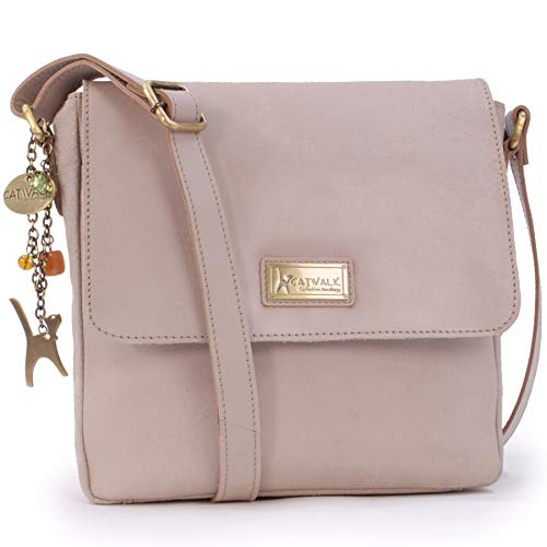 Bolso cruzado mediano de piel Catwalk Collection, el messenger bag ideal para diario