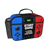 COEIOBEO Gaming Lunch Box for Kids Teens Boys, START GAME Print Gamer Lunch Bag with Game Console Inspired Pixel Arcade Design, Video Game Insulated Lunch Tote for School, Daycare, Picnic and Trave