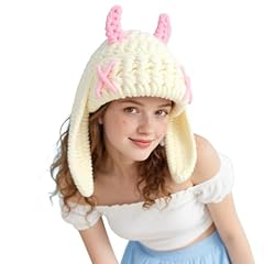 Beige Hat Pink Horn