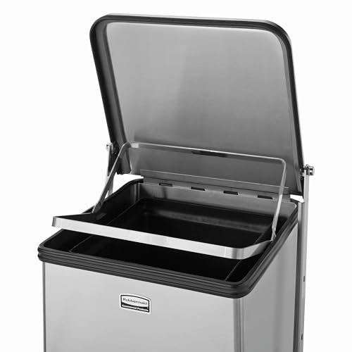Image of Rubbermaid Commercial Products Defenders Step-On Trash Can with Plastic Liner 6.5-Gallon White Good with Infectious Waste in Doctors Office /Hospital /Medical /Healthcare Facilities