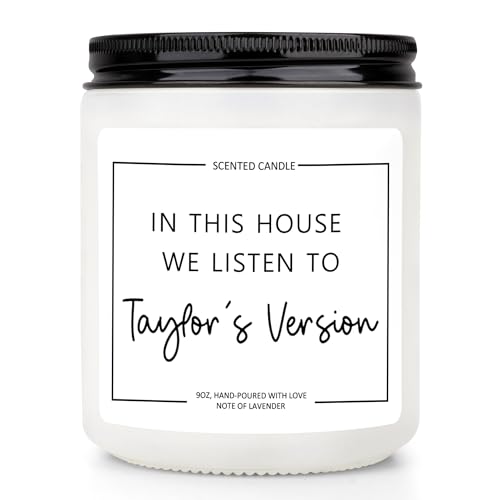 Taylor Inspired Gifts Cool Fan Gifts for Women Adult Birthday Candle for Swifties Besties Natural Soy Wax Lavender Candle Room Decor Themed Gift Ideas for Christmas Graduation Retirement