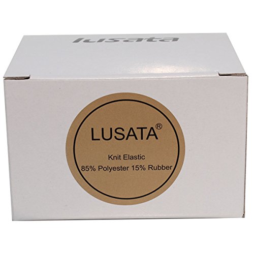 image for lusata 2 inch Wide Black Knit Elastic Spool Heavy Stretch High Elastic