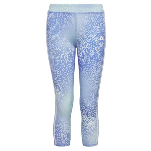 adidas Kids Girls Graphic 3 Stripe Leggings Training Casual - Blue