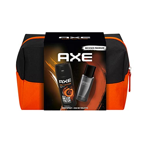 Axe Neceser Hombre Dark Temptation Set De Baño Con Bolsa De Aseo Desodorante Bodyspray 150 Ml Eau De Toilette 100 Ml Axe Neceser Hombre Dark Temptation Set De Baño Con Bolsa De Aseo Desodorante Bodyspray 150 Ml Eau De Toilette 100 Ml