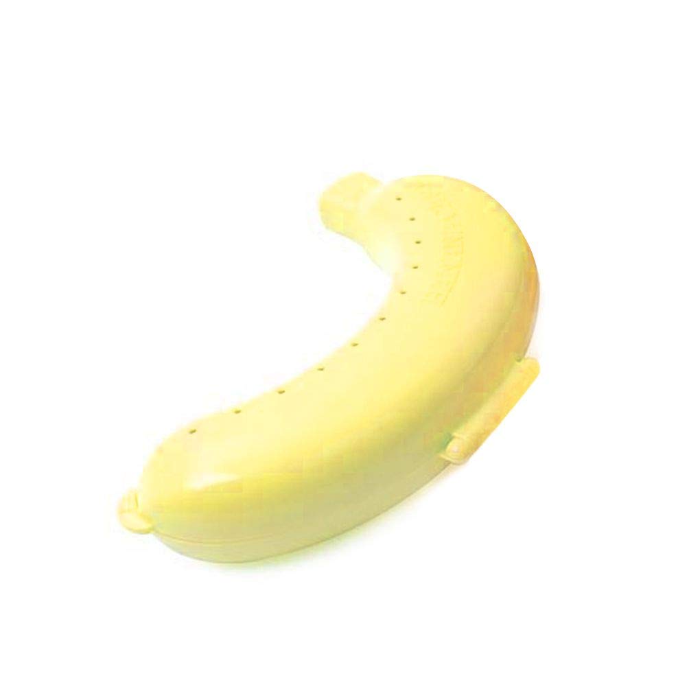 Pleayietoopiatiey Yellow Banana Storage Box Lovely Multifunctional Case Holder Anti-Squeezing Trip Outdoor Fresh-Keeping Protector Fruit Saver