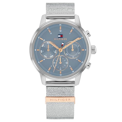 Image of Tommy Hilfiger Blake Quartz Analog with Blue Dial Rose Gold Stainless Steel Strap Watch for Women - TH1782807