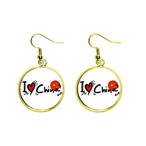 Pendientes de China con corazón amor para conectar con tus raíces