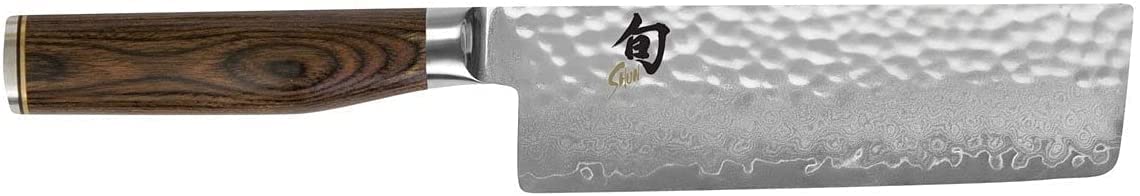 Kai Shun Premier Tim Mälzer Nakirimesser TDM-1742 – Japanisches Damastmesser 14 cm mit VG-MAX Stahlkern & 32 Lagen – inkl. handgefertigtem Schneidebrett 30x20 cm