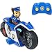 PAT PATROUILLE LE FILM - MOTO DE CHASE RC - Moto de Police RC Pat Patrouille - Véhicule Radiocommandé, Télécommande Simple D'Utilisation et Figurine Chiot Chase - 6061806 - Jouet Enfant 3 ans et +