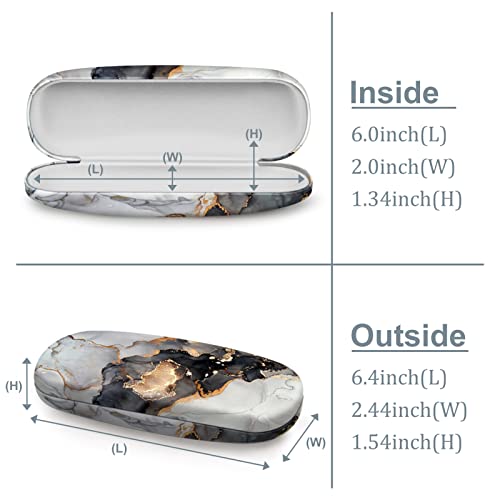 Image of FINTIE Hard Shell Eyeglasses Case, Portable Protective Glasses Cover Eyeglass Holder Box with Cleaning Cloth for Men Women