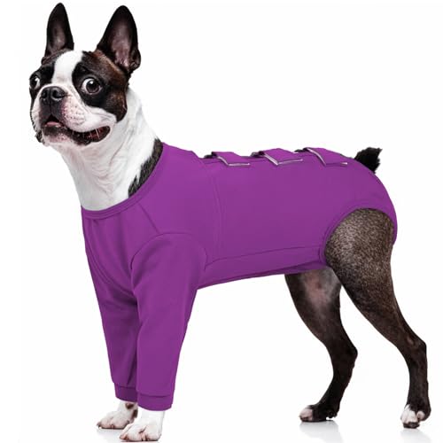 Image of Kuoser Dog Surgery Suit Female Spay, Dog Recovery Sleeves for Front Legs, Prevent Licking Recovery Suit for Dogs, Pet Surgical Suit Doggie Onesie, Puppy Elbow Protector for Leg Injuries and Joint Pain