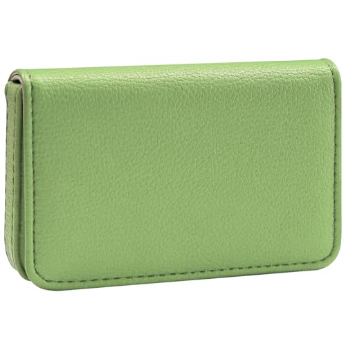 Carteira com bloqueio RFID – Suporte minimalista de couro para cartão de crédito, Verde banana, S, Minimalista