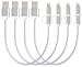 [4 Pack 1 FT] EReach 2-in-1 Lightning and Micro USB Cable, High Speed Sync and Charging Nylon Braided Cable Lightning USB Charging Cord For Iphone & Android Device (Silver)