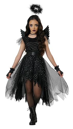Disfraz completo Ángel Oscuro para niña miniatura 1