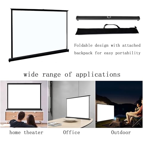 Pantalla manual portátil para proyector 30 pulgadas 16:9 miniatura 5