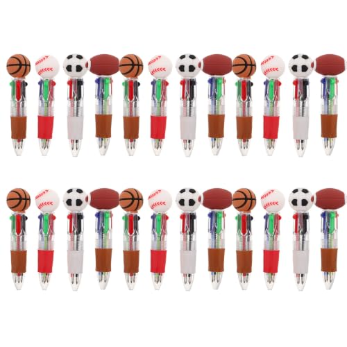 Bolígrafos de bola de fútbol con función multicolor retráctil para apuntes escolares organizados