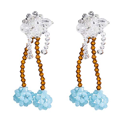 Boucles d'oreilles cristal acrylique au design fleur de haute finition