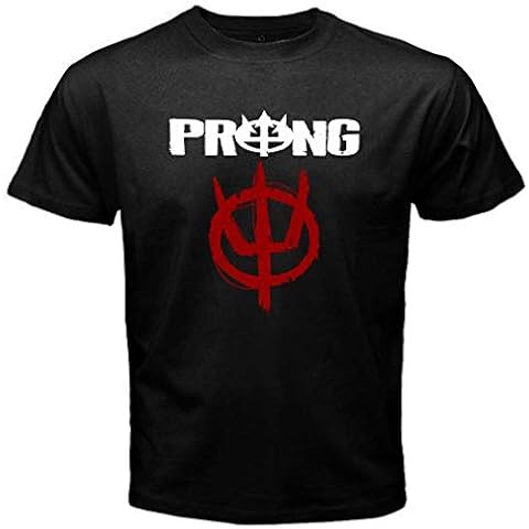 yuxuan Prong Logo Men's Black T-Shirt Size S to 3XL Cover