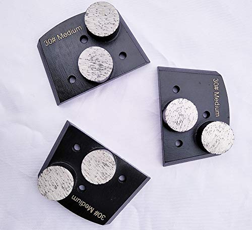 Trapazoidal Diamond Grinding Discs for Concrete Floor Grinding Medium Bond 3 pcs Use in Lavina and Edco Floor Grinders (30#)