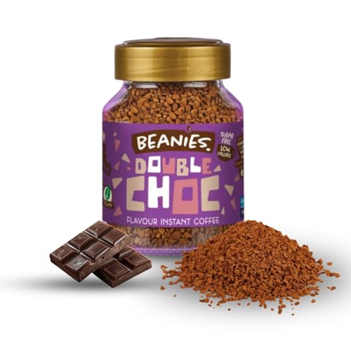 Image of Beanies Double Chocolate Flavoured Instant Coffee | 50g | Freeze Dried Coffee with Rich Double Chocolate
