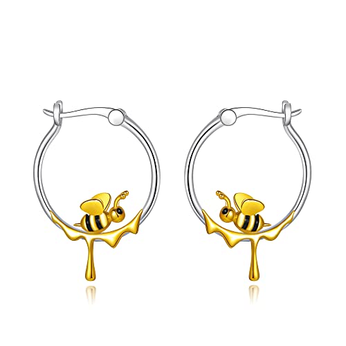 Boucles d'oreilles créoles argent S925 anti-irritation motifs fleurs animaux mignons pour femme