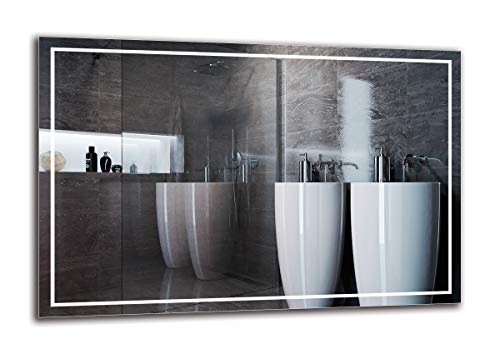 Espejo LED Premium - Dimensiones del Espejo 120x80 cm - Espejo de baño con iluminación LED - Espejo de Pared - Espejo de luz - Espejo con iluminación - ARTTOR M1ZP-48-120x80 - Blanco frío 6500K