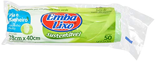 Saco Lixo Embalixo Sustentável Pia e Banheiro, Verde