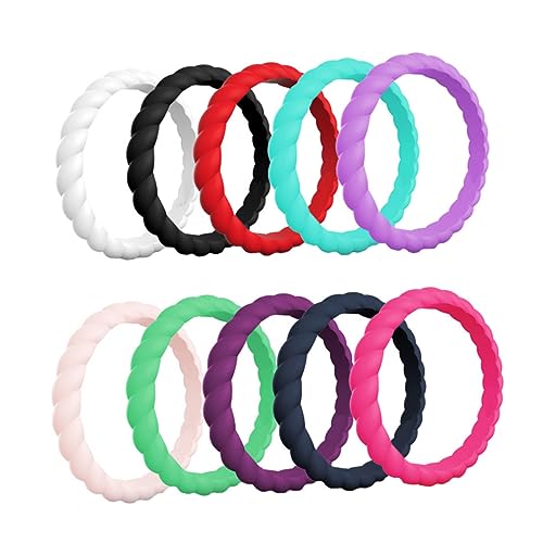 Anneaux pour femmes idée cadeau anniversaire | Lot de 10 alliances tendance