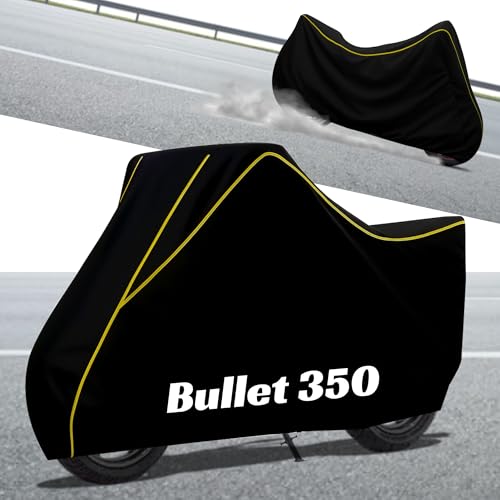 Image of Stylish Water Resistant Bike Body Cover Compatible with Bullet 350 & All Models | UV Protection, Dustproof, Heat Resistant, Two Wheeler | New All Weather Protection, Dust & Rain