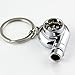 maycom Creative Spinning New Chrome Polished Silver Turbo Turbocharger Keychain Key Chain Ring Keyring Keyfob,make Whistle Sound