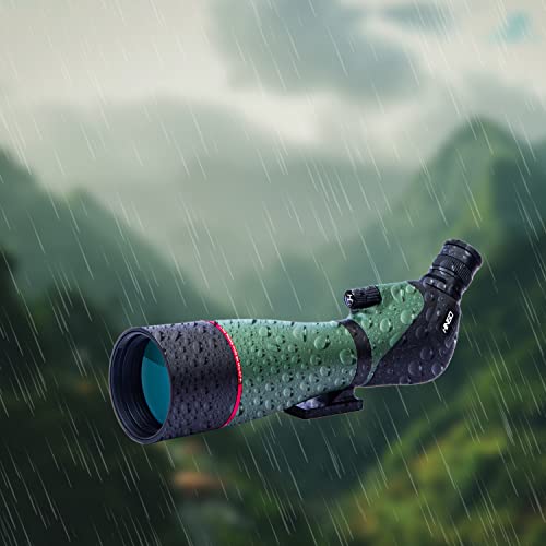 Image of HINISO Spotting Scope 20-60x80 HD Dual Focus Zoom Telescope with Tripod, Phone Adapter & Bag | BAK4 Prism, Waterproof Fogproof Scope for Bird Watching, Stargazing, Wildlife & Target Shooting