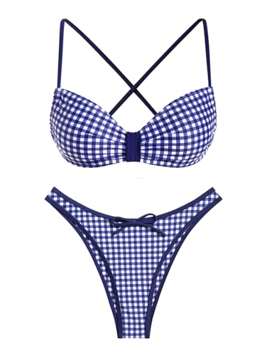 seamoly Glitter Metallic Fishnet Overlay Criss Cross Bikini Set, Light Pink