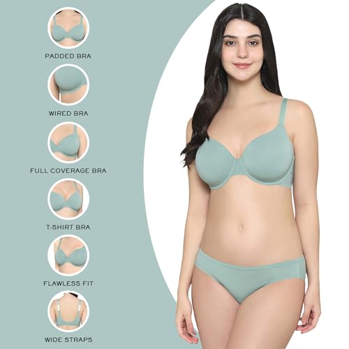 Image of Wacoal Women's Everyday Elegance|Padded|Wired|Full Cup|Everyday Wear|Smooth Finish|T-Shirt Bra