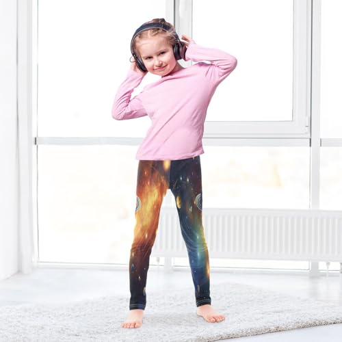 Toddler Girls Leggings Printed Yoga Pants Leggings Starry Sky Planet for Kids4