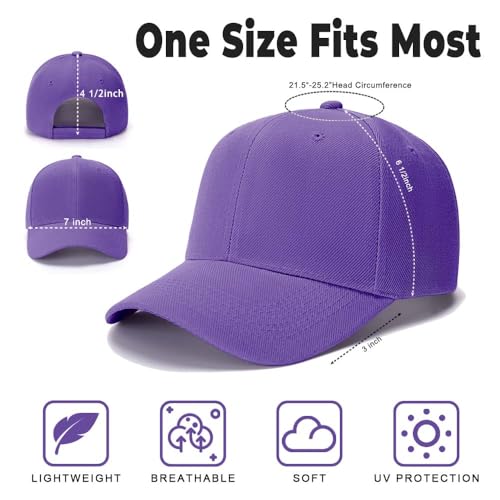 Image of ZH Plain Adjustable Baseball Cap - Lot of 12 Unisex Blank Design Caps