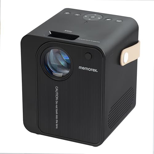 Memorex MX-PJ720 | 720P Portable HD Projector with Bluetooth 5.3, HDMI, USB, TF Card Input | 130 ANSI Lumens | Gaming, Presentations, and Home Entertainment