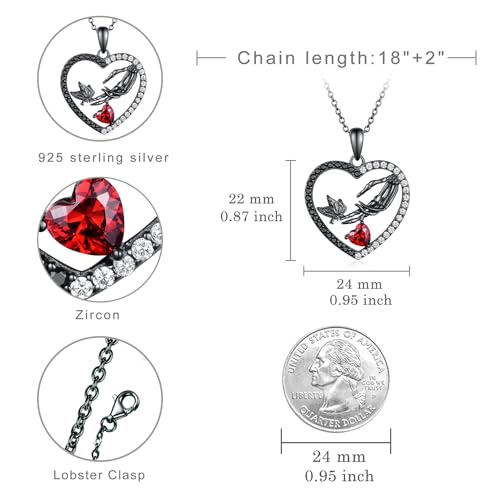 Gothic Bat/Skeleton/Cross/Butterfly/Snake Necklace for Women 925 Sterling Silver Halloween Pendant Necklaces Goth Accessories Vampire Jewelry Gifts Ideas for Girls4