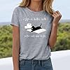 Xbemkste Women T Shirt Cats Short Sleeve Trendy Cute Crewneck Graphic Tees Printed Casual Summer Tops Cotton Tops for Women UK (Grey, L) #1