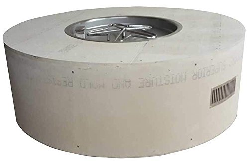 HPC Fire Round Unfinished Gas Fire Pit Enclosure with FPPK Kit (U54R-FPPK25CEK-LP), Propane, 54-Inch