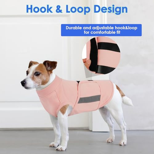 Image of MIGOHI Dog Anxiety Relief Coat,Comfort Anxiety Vest for Dogs,Adjustable Dog Anxiety Calming Wrap for Fireworks,Travel,Separation,Anxiety Jacket for Medium Dogs,M,Pink