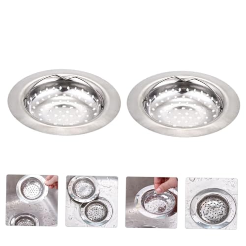 Coladores para fregadero de acero inoxidable SHINEOFI 2 piezas miniatura 6