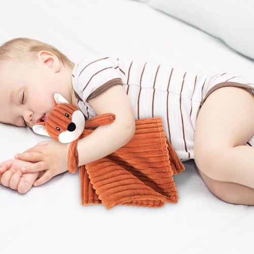 Image of Fox Baby Security Blanket for Boys and Girls Lovey Blanket 15 Inch