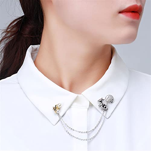 Broche pour chemises et costumes : épingle écureuil mignonne et chaîne de décolleté - 7