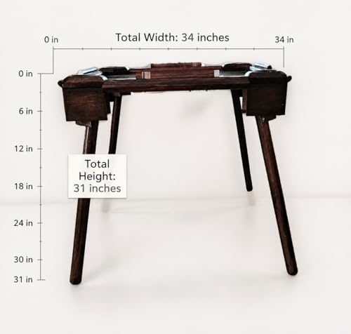 Mesa de Dominó Plegable de Madera Portátil miniatura 3