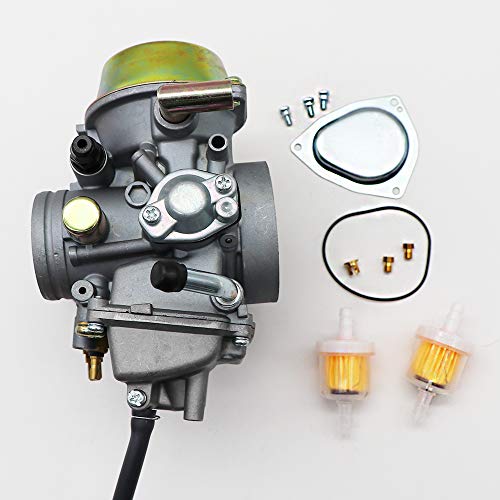 Kipa Carburetor For Yamaha Rhino 660 Yfm660 Yxr660Fa Yxr660Fse Yxr660Fh Yxr660 Hunter Utv Atv 2004 2005 2006 2007 Replace Oem Part Number 5Km-14901-00-00 2Pcs New Main Jets & 2Pcs Fuel Filters #TOP7