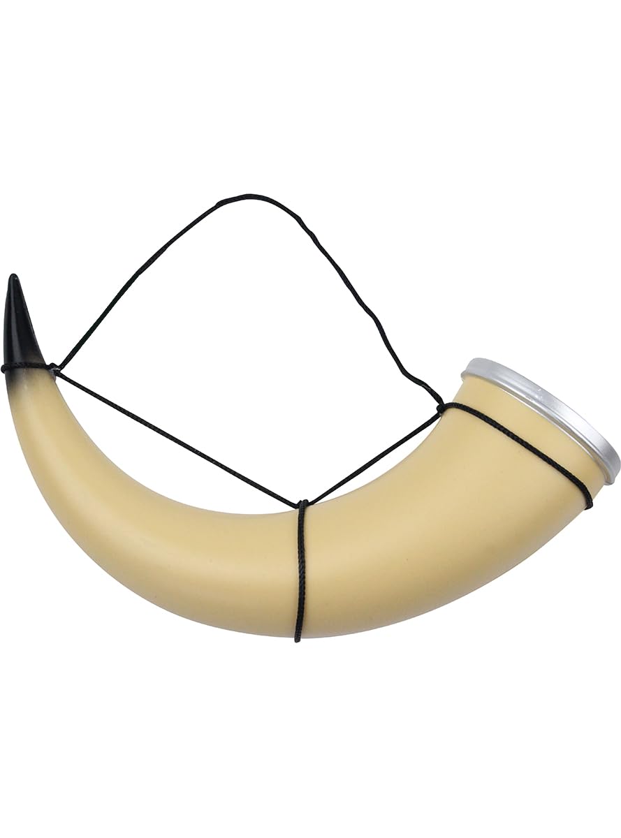 Funidelia | Cuerno de vikingo para hombre Nórdico, Valkiria, Bárbaro, Vikings - Accesorios para adultos, accesorio para disfraz - Marrón