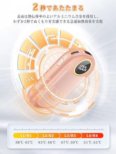 U UZOPI 充電式カイロ 2個セット の商品画像 1