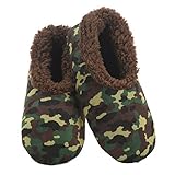 Snoozies Slippers for Women - Womens Slippers - Soft Plush Camo Slippers - Green - Medium