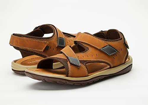 Image of Centrino Men's Sandal |Fisherman EVA Sandals with Cushioned Insocks, Hook & Loop Strap | Trendy and Sporty Design, Premium Upper, Closed Sandal - For Spring Summer Travelling, Walking (2332)