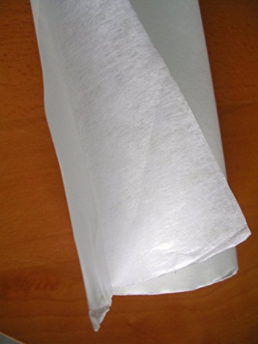 Générique NON TISSE non collant dechirable dans les 2 sens broderie BLANC entoilage pour renfort au metre largeur 45 cm